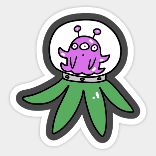 Purple Tentacle Alien Sticker